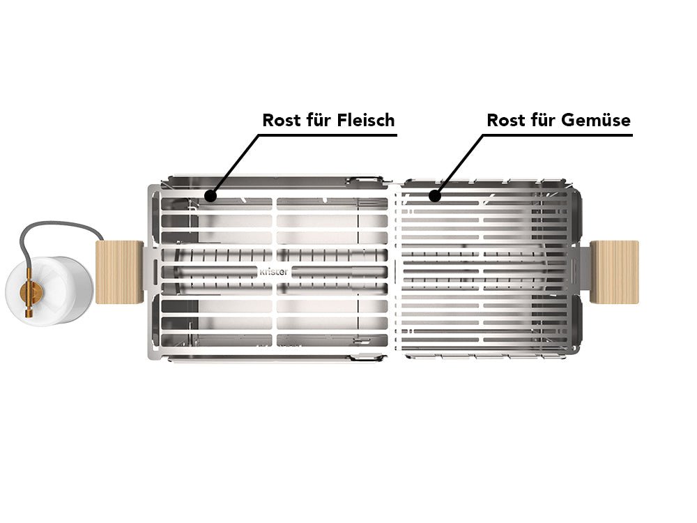 Knister Grill | Bundle | Gas | Edelstahl | Ausziehbar - BABOSSAKnister Grill | Bundle | Gas | Edelstahl | AusziehbarGrillKnisterBABOSSA