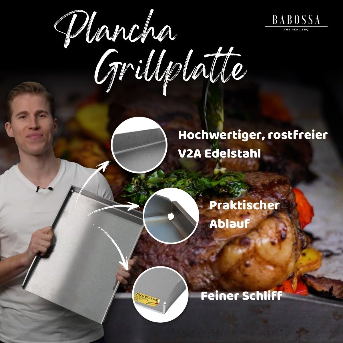 Plancha | Grillplatte | Weber Genesis 2 | 30x48,6cm - BABOSSAPlancha | Grillplatte | Weber Genesis 2 | 30x48,6cmWeberBABOSSA