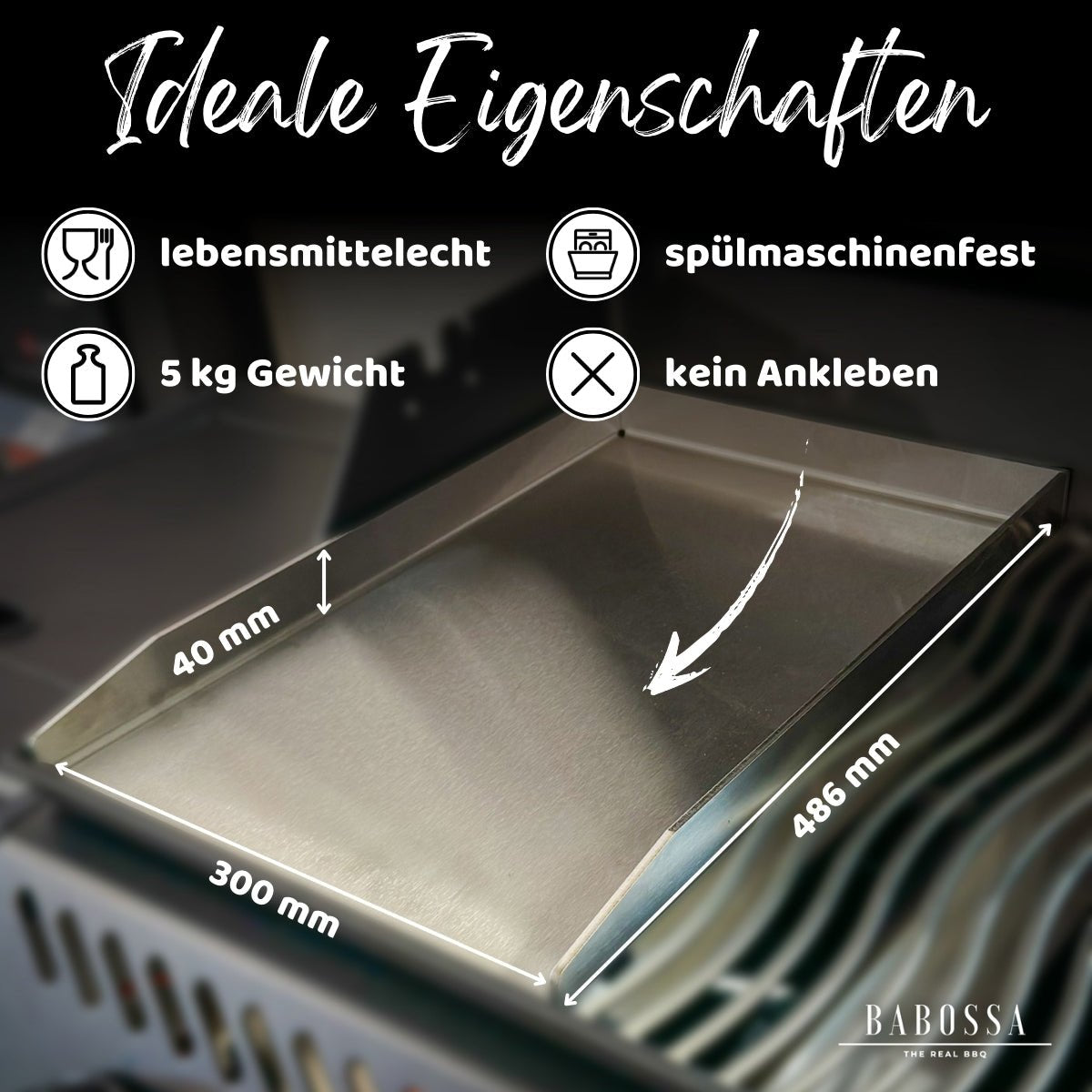 Plancha | Grillplatte | Weber Genesis 2 | 30x48,6cm - BABOSSAPlancha | Grillplatte | Weber Genesis 2 | 30x48,6cmWeberBABOSSA